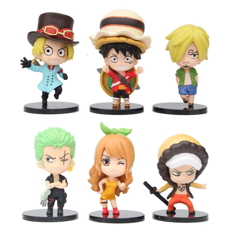 OverJoyz,6Pcs One piece Anime Figure Set.