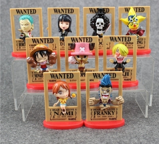 Picture of 9Pcs One-Piece frames collection Anime Figure Set.