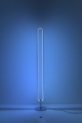 Picture of Colorful Circle modern designer night light led RGB corner floor lamp standing Nordic arc floor lamp for bedroom.