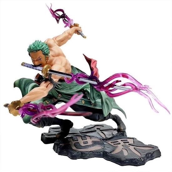 Picture of Action Figure One Piece Roronoa Zoro Three Swords Style.