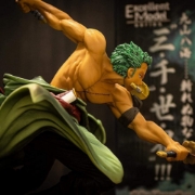 Picture of Action Figure One Piece Roronoa Zoro Three Swords Style.