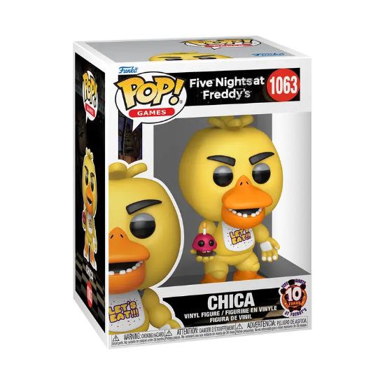 FUNKO POP Five Nights at Freddy's 1063 Chica with Cupcake (10th Anniversary)